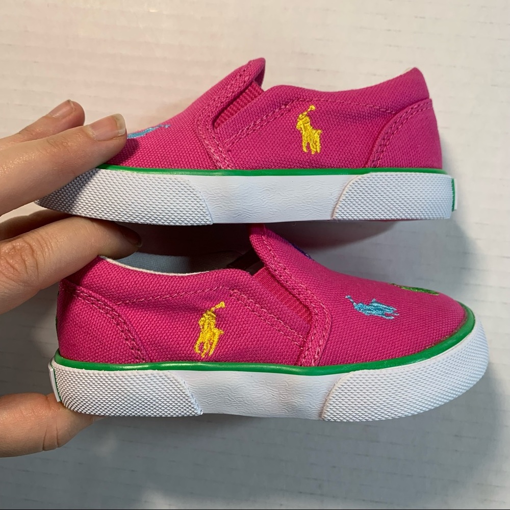 POLO Ralph Lauren fuchsia toddler shoes NIB - Picture 10 of 11